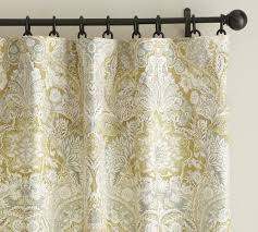 Shop at pottery barn for custom curtain accessories, curtains, and drapes. Celeste Damask Drape Pottery Barn Curtains Curtain Inspiration Patterned Drapes