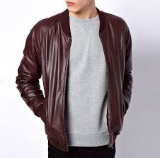 Men S Biker Leather Jacket Men Maroon Leather Jacket Mens Jacket Maroon Leather Jacket Mens Leather Bomber Jacket Dapper Mens Fashion