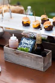Black And White Shake Shake Shack Forget The Fancy Meal This Revamped Shake Shack Catering Is All We Want At Our Wedding Rustic Wood Boxes Housed Condi Rustic Wood Box Rustic Wood Wood Boxes