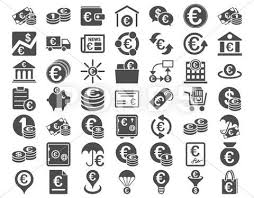 Euro Banking Icons Vector Graphic Illustration 52246809 With Images Illustration Icon Illustration Icon