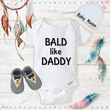 Bald Funny Onesies Beanie Boy Shoes Baby Shower Gift Set Newborn New Dad Gifts Ebay