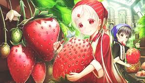 High quality digital downloads of original watercolor artwork for you to enjoy. Hd Wallpaper Strawberry Girl Big Fruits Anime Girls Red Eyes Close Up Wallpaper Flare