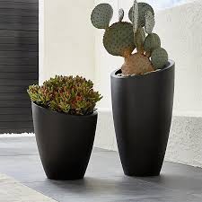 Cool Slant Design Contemporary Planters Slant Dark Gray Planters Indoor Plant Pots Planters House Plant Pots