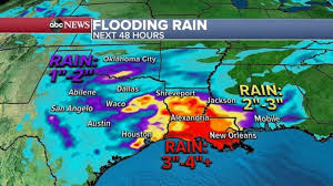 The advisory is set to be in. Severe Weather Moves To Gulf Coast As Damaging Winds Hail And Flash Flooding Expected Abc News