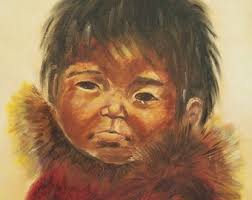 Vintage Handgemaltes "Ohne Titel