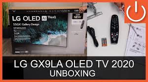 Mit einem 55 zoll fernseher machen sie nichts verkehrt: Unboxing Lg Oled55gx9la Erster No Gap Gallery Design 4k Oled Tv Youtube