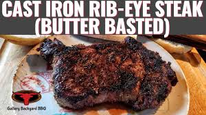 Dec 28, 2017 · the perfect ribeye steak without a grill is made in a cast iron skillet and basted with herbs and butter. Cast Iron Rib Eye Steak Butter Basted The Best Steak You Ll Ever Make Youtube