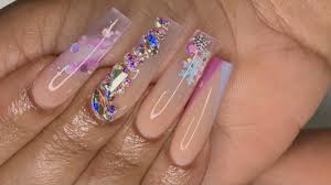 Newchic offer quality winter acrylic nails at wholesale prices. Long Winter Freestyle Encapsulated Acrylic Nail Youtube