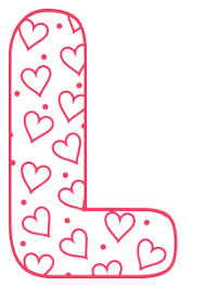 Valentine Stencils Printable Love Font With Hearts In 2020 Large Letter Stencils Valentines Letter Lettering Alphabet