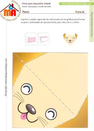 Beneficios de colorear en los ninos manualidades para ninos. Perro Actividades Para Doblar De 2 A 3 Anos Material De Aprendizaje Paper Crafts Origami Animal Crafts Paper Crafts