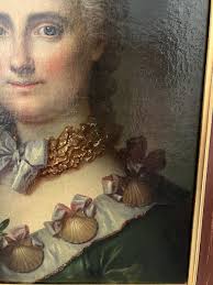 Beautiful Female Portrait 18th Century Painting Oil On Canvas Framed