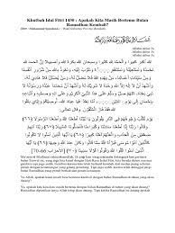 Saat menunaikan sholat tersebut, terdapat rangkaian ibadah yang perlu kita tunaikan, termasuk khutbah. Khutbah Idul Fitri 1430