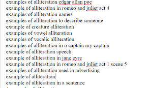 The main words in each line will all begin with. Literary And Example Example Of Alliteration In Word
