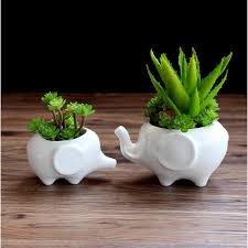 Kawaii Animals Ceramic Flower Pot Elephant Succulent Planter Cactus Succulent Plants Flower Cute White Pot 1pcs Elephants Walmart Com Ceramic Succulent Planter Elephant Planters Elephant Plant