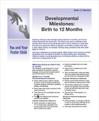 9 baby development chart free premium templates