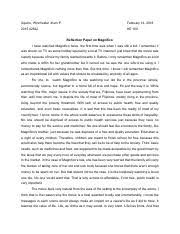 Reflexion meaning in tagalog, meaning of word reflexion in tagalog, pronunciation, examples, synonyms and similar words for translation for word reflexion in tagalog is : Magnifico Reflection Paper Pdf Aquino Winchester Jhem P 2015 02622 He 100 Reflection Paper On Magnifico I Have Watched Magnifico Twice The First