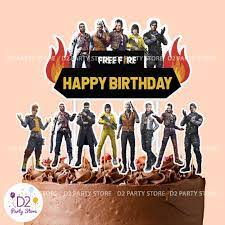 100% working on 3,962 devices, voted by 45, developed by garena international i private limited. Cake Topper Free Fire Happy Birthday Can Request Custom Name Shopee Philippines