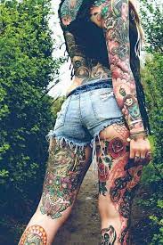 And how nice they looks with full body tattoos! Girls With Full Body Tattoos Brave And Beautiful Designs