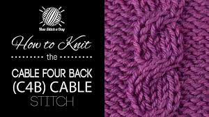 Cddp = centered double decrease purl; How To Knit The Cable 4 Back C4b New Stitch A Day