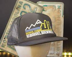 10 Barrel Brewing Co Trucker Hat Cap Mesh Snapback Denver Colorado Hipster Gray Otto Trucker Hats Snapback Jordan Fits