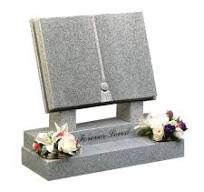 GHS39 - Carved Book and Step Rests Headstone - Memorials of Distinction