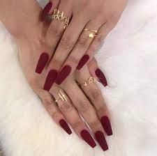 Acrylic nail shapes give you a variety of options to go for without waiting to grow your nails and having trouble when glow in the dark stiletto nails with purple to pink color change zebra print accent nail (i.redd.it). Dark Red Short Acrylic Nails Nail And Manicure Trends