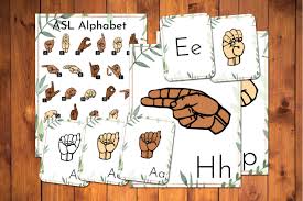Grab some free sign language printables today! Asl Alphabet Flashcards Bundle Leaves American Sign Language 1200454 Educational Design Bundles
