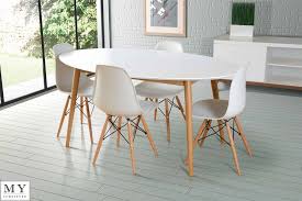 White Eames Chair White Table With Wood Legs Oval Table Dining Dining Table White Oval Dining Table