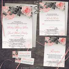Blush Pink Grey Vintage Rose Illustration Wedding Invitation Set Perfect For A Backyard Wedding Invitations Pink Wedding Invitations Rose Wedding Invitations
