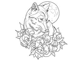 As requested/suggested by , here's the lineart of fav.me/d802lh9 ! Wolf New School Tattoo Lineart By Lucrezia Ferrari On Dribbble