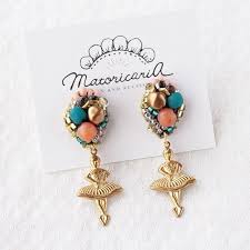 6 22 fri 27wed 時間 ビーズアクセサリー ピアス ハンドメイド ビーズ