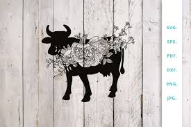 Download Floral Cow Svg Animal Farm Svg Cut File By Sintegra Thehungryjpeg Com