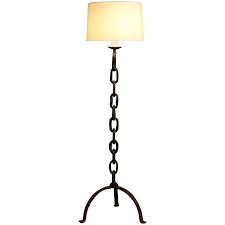 19th Century French Black Forged Iron Anchor Rope Floor Lamp Floor Lamp Iron Floor Lamp Wrought Iron Floor Lamps