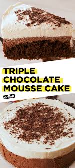 Triple Chocolate Mousse Cake Recipe Triple Chocolate Mousse Cake Chocolate Mousse Cake Chocolate Mousse Cake Recipe