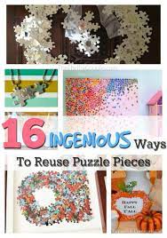 16 Ingenious Ways To Reuse Puzzle Pieces Don T Throw Them Away Puzzle Piece Crafts Puzzle Crafts Jigsaw Puzzle Crafts