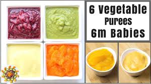 6 Vegetable Puree For 6 Month Old Baby Stage 1 Homemade Baby Food Ve Babyfoodrecipesstage1 Baby Food Recipes Easy Baby Food Recipes Homemade Baby Foods
