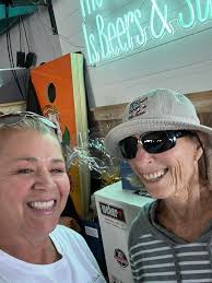 Local businesses sponsored cornhole tournament boards