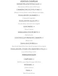 Check spelling or type a new query. Dinner Menu Mamajuana Cafe