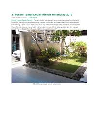 Karena model taman ini bisa dipadukan juga dengan bentuk rumah yang minimalis. 21 Desain Taman Depan Rumah Terlengkap 2019 Docx