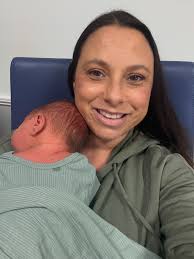 Enjoying the newborn bubble 🤍 Drew's been home