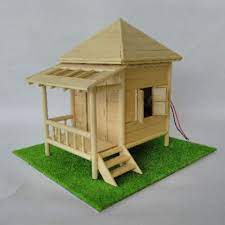 Cara membuat miniatur rumah dari stik es krim. Popsicle Stick House Rumah Batang Aiskrim Shopee Malaysia