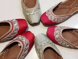 Details About Punjabi Jutti Womens Indian Traditional Khussa Shoes Mojari Ethnic Shoes Jooti