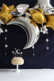 Star & moon decorations, metallic star decorations, hanging stars. Glittery Silver Star Garland Star Theme Party Blue Party Decorations Star Banner