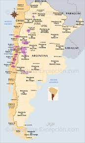 Carte géographique argentine