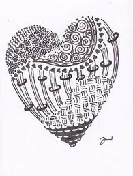 Made By Joanne Zentangle Heart Zentangle Zentangle Patterns Heart Doodle