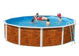 Je veux trouver du matériel et accessoires pour ma piscine de jardin pas cher ici piscine gonflable la redoute. Piscine La Redoute Piscine Ronde Etnica Acier Aspect Bois Ventes Pas Cher Com Piscine Piscine Bois Piscine Hors Sol