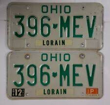 Vintage 1987 Original Paint Ohio License Plate 396 Mev Pair Set Garage Decor In 2020 License Plate Garage Decor Lorain Ohio