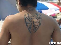This angel wings tattoo makes a big impact on a small spot. Small Angel Wings Tattoos 24 Dainty Collections Design Press