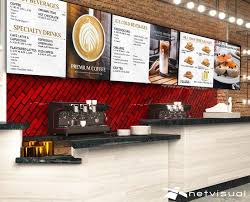 Digital Menu Boards By Netvisual Coffee Shop Menu Digital Menu Boards Cafe Menu Design