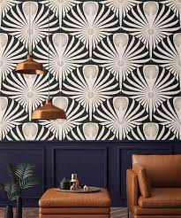 Wallpaper Art Deco Peel And Stickor Traditional Modern Wall Etsy Art Deco Kitchen Art Deco Living Room Wall Wallpaper